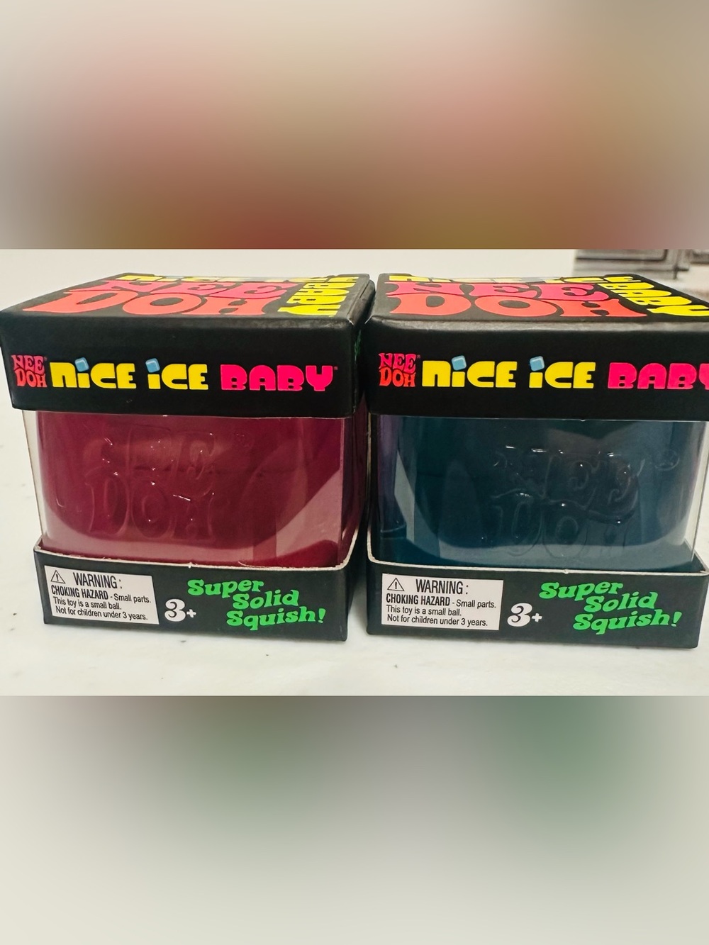 Nice Ice Baby Super Solid Squish Sensory Toy - Pink & Blue (2-Pack)